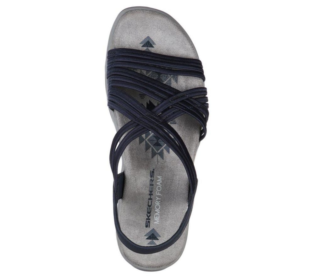 Skechers Reggae Slim - Simply Stretch Women's Sandals Navy | ZMEA23918