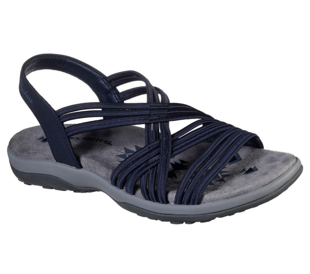 Skechers Reggae Slim - Simply Stretch Women\'s Sandals Navy | ZMEA23918