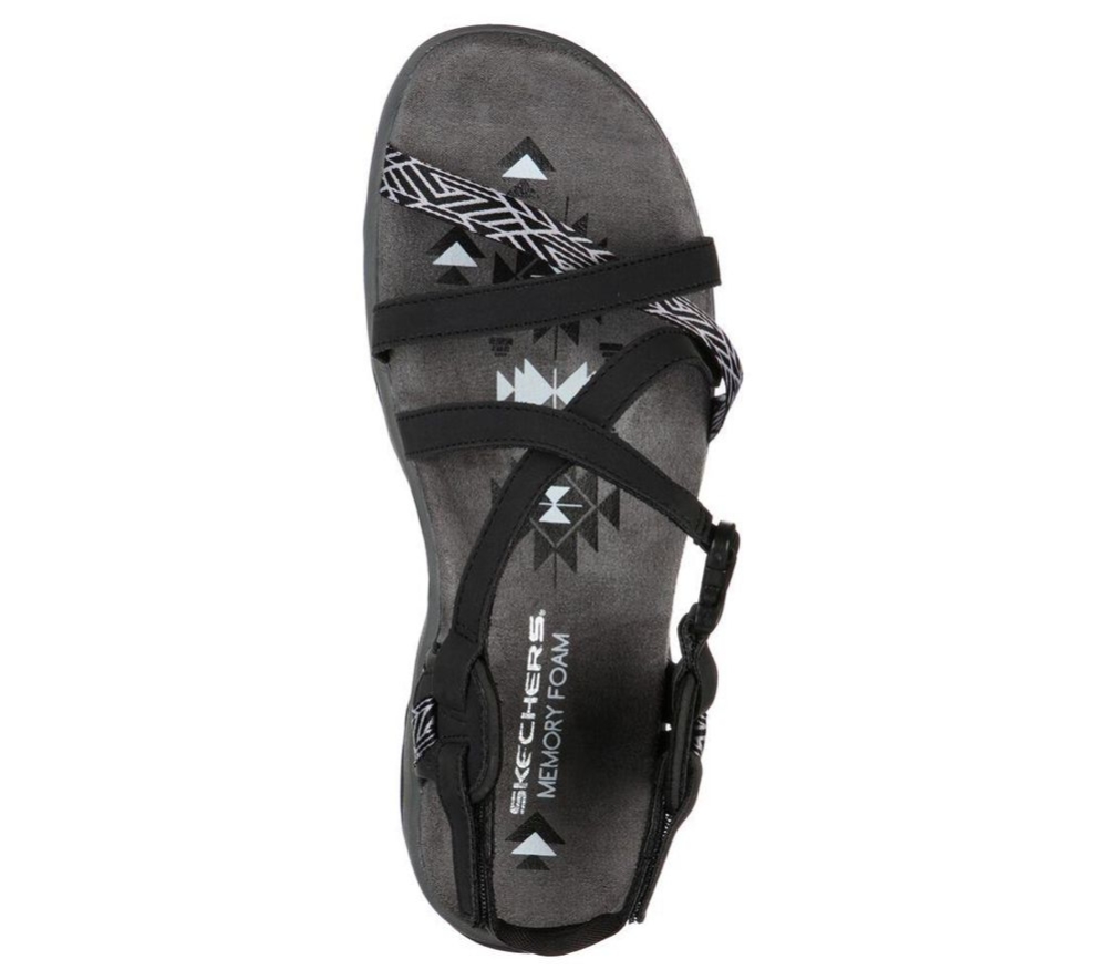 Skechers Reggae Slim - Staycation Women's Sandals Black | VJXG38697