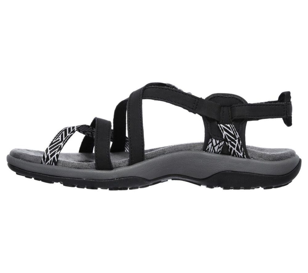 Skechers Reggae Slim - Staycation Women's Sandals Black | VJXG38697