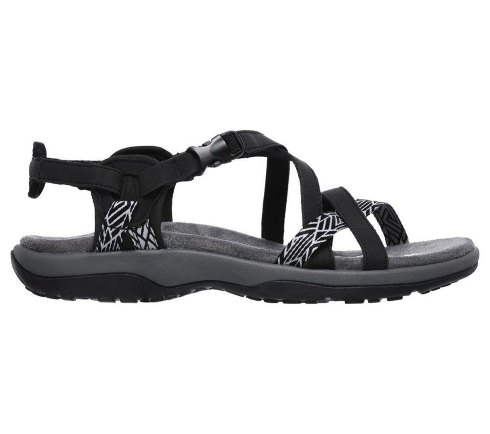 Skechers Reggae Slim - Staycation Women's Sandals Black | VJXG38697