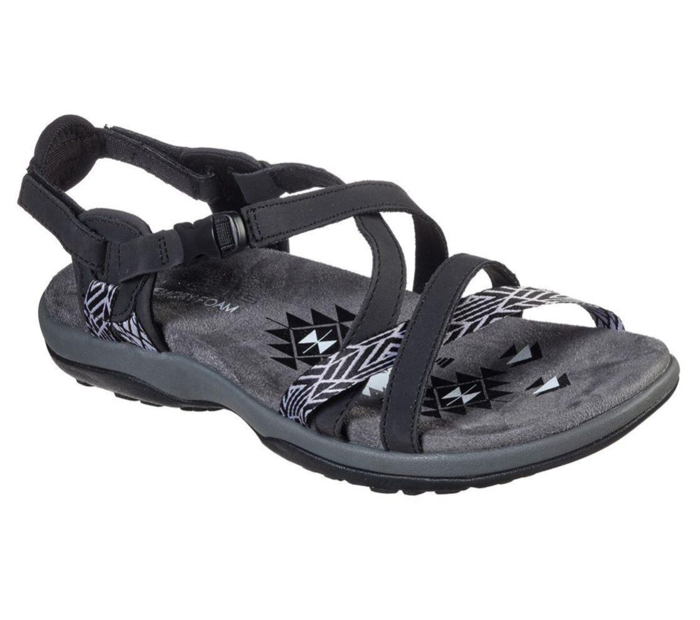 Skechers Reggae Slim - Staycation Women\'s Sandals Black | VJXG38697