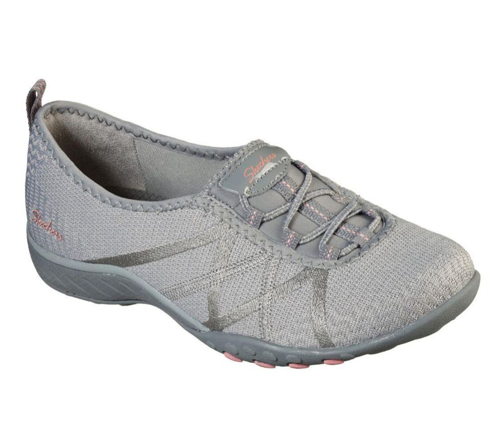 Skechers Relaxed Fit: Breathe-Easy - A-Look Women\'s Trainers Grey | UYKR63918