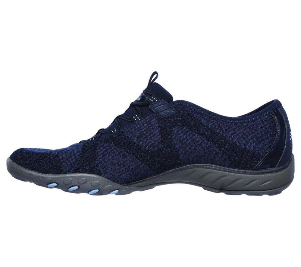 Skechers Relaxed Fit: Breathe-Easy - Opportuknity Women's Trainers Navy | NOMQ42031