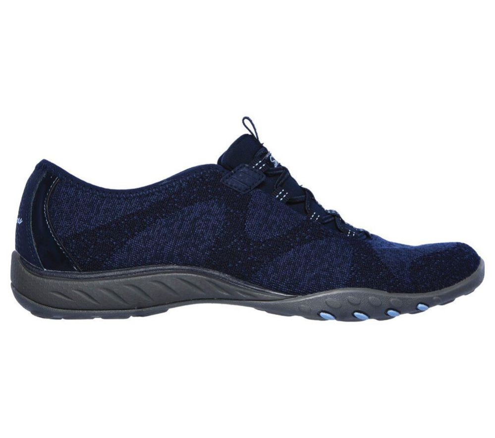 Skechers Relaxed Fit: Breathe-Easy - Opportuknity Women's Trainers Navy | NOMQ42031