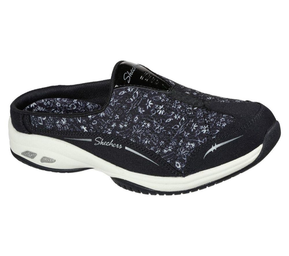 Skechers Relaxed Fit: Commute Time - City Bloom Women\'s Trainers Black White | ORGC68042