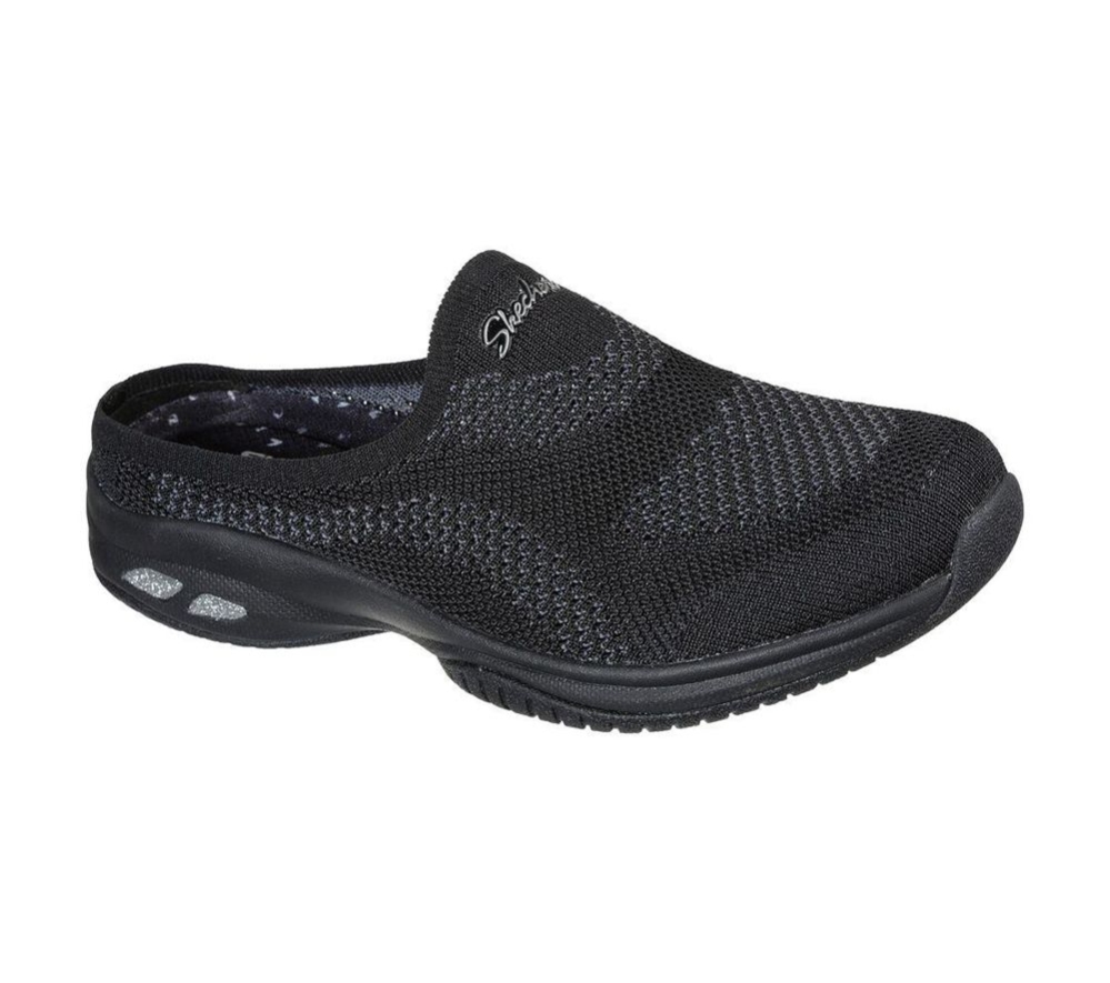 Skechers Relaxed Fit: Commute Time - In Knit To Win Women\'s Trainers Black | EVTN69172