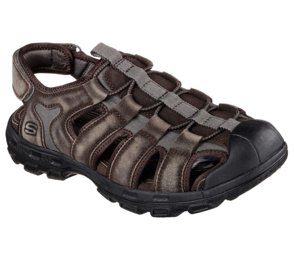 Skechers Relaxed Fit: Conifer - Selmo Men\'s Sandals Brown | HFPY51376