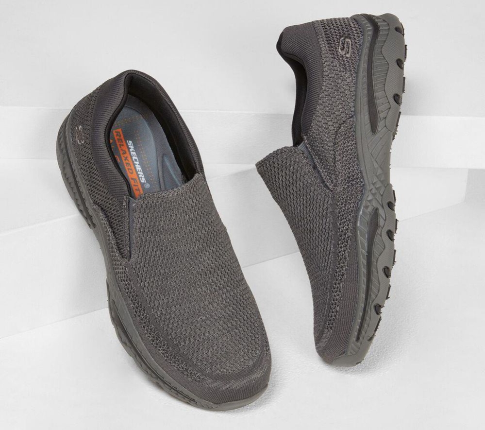 Skechers Relaxed Fit: Creston - Barron Men's Loafers Grey | VXJK23547