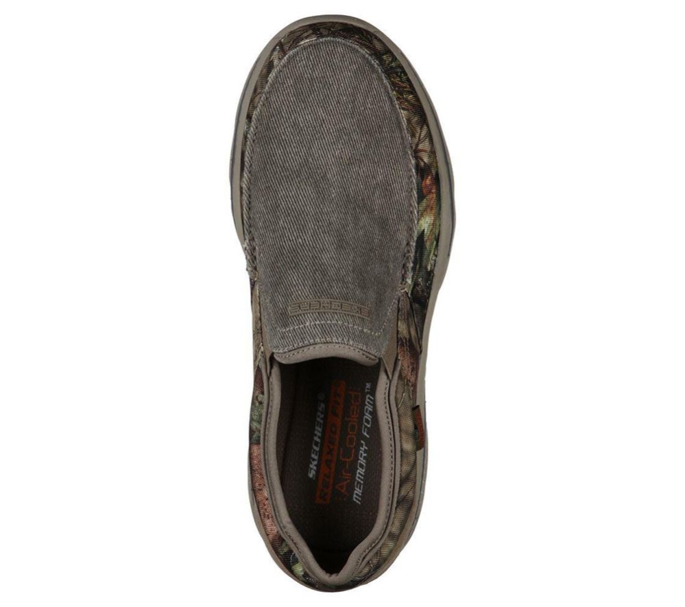 Skechers Relaxed Fit: Creston - Moseco Men's Loafers Grey Camouflage | MVFW71963