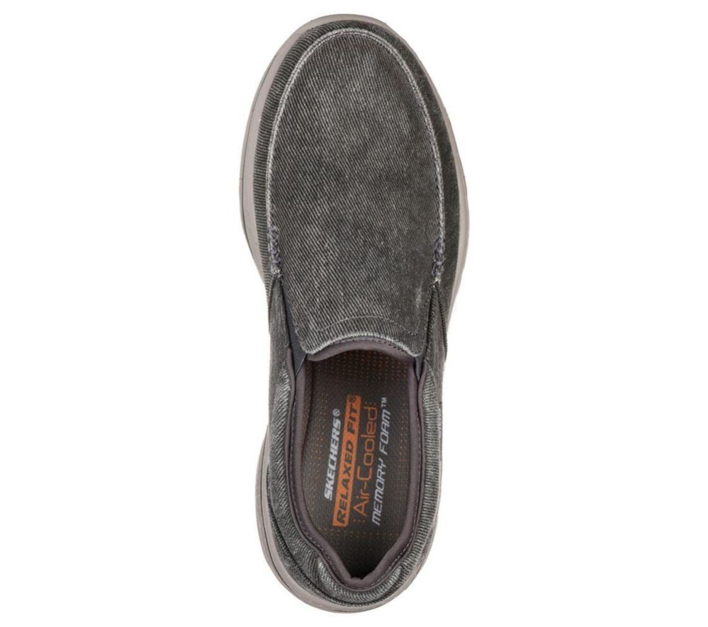 Skechers Relaxed Fit: Creston - Moseco Men's Loafers Grey | OHIV97143