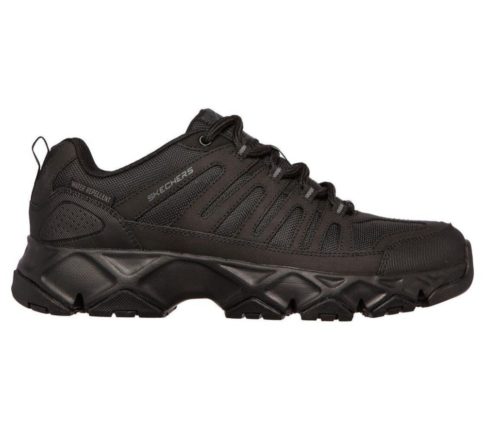 Skechers Relaxed Fit: Crossbar - Stilholt Men's Hiking Shoes Black | GBLU94508