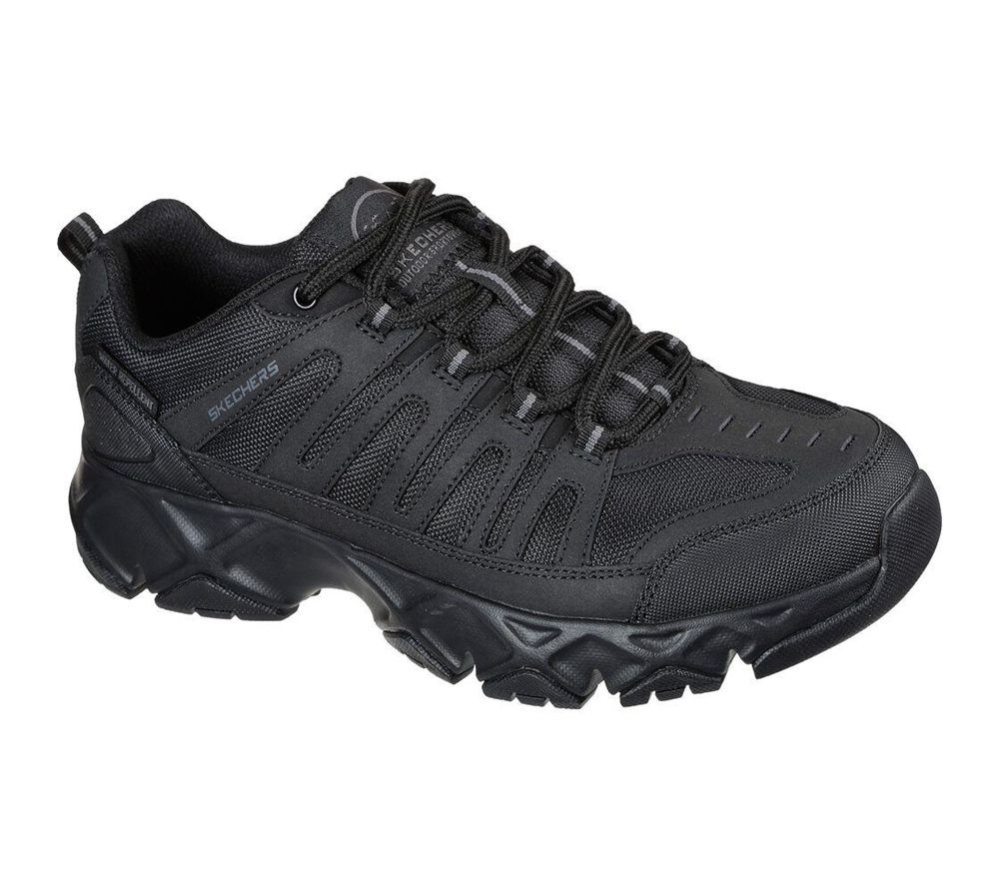 Skechers Relaxed Fit: Crossbar - Stilholt Men\'s Hiking Shoes Black | GBLU94508