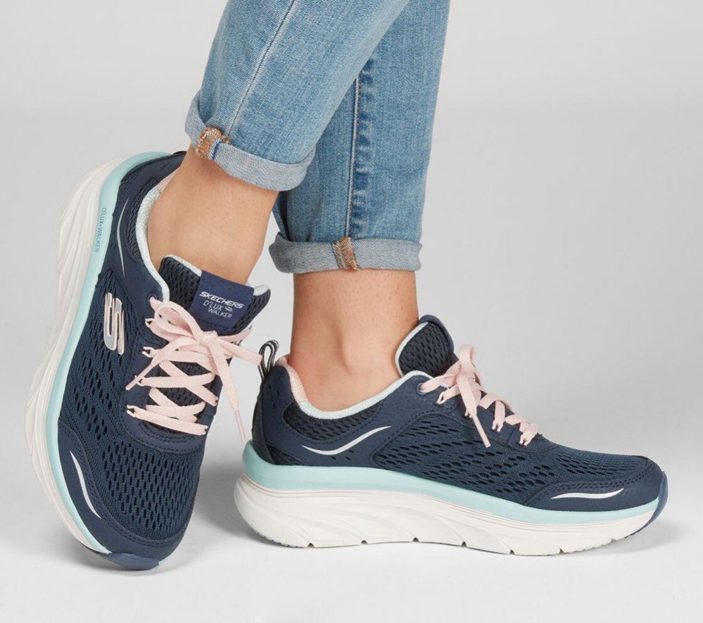 Skechers Relaxed Fit: D'Lux Walker - Infinite Motion Women's Walking Shoes Navy Blue | CJML18270