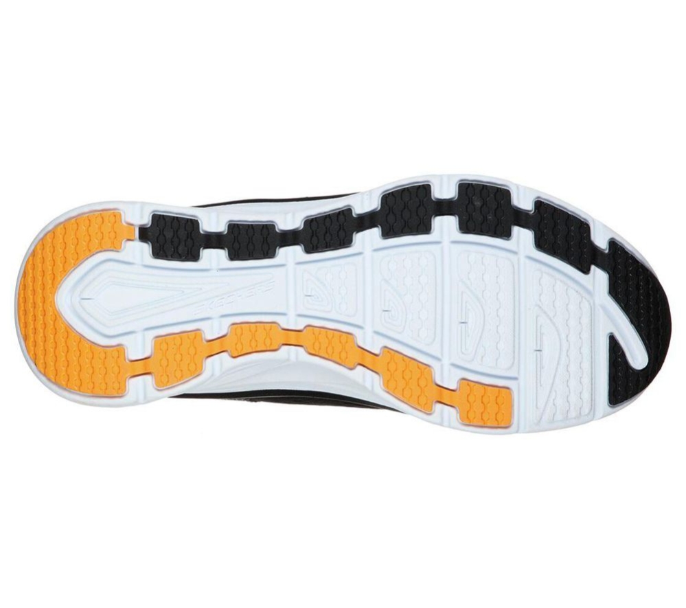 Skechers Relaxed Fit: D'Lux Walker Men's Walking Shoes Black White | HODV76495