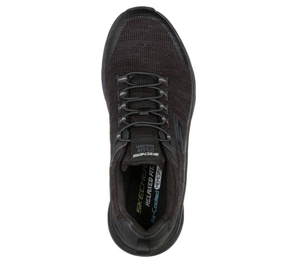 Skechers Relaxed Fit: D'Lux Walker - Pensive Men's Walking Shoes Black | OPQH57316