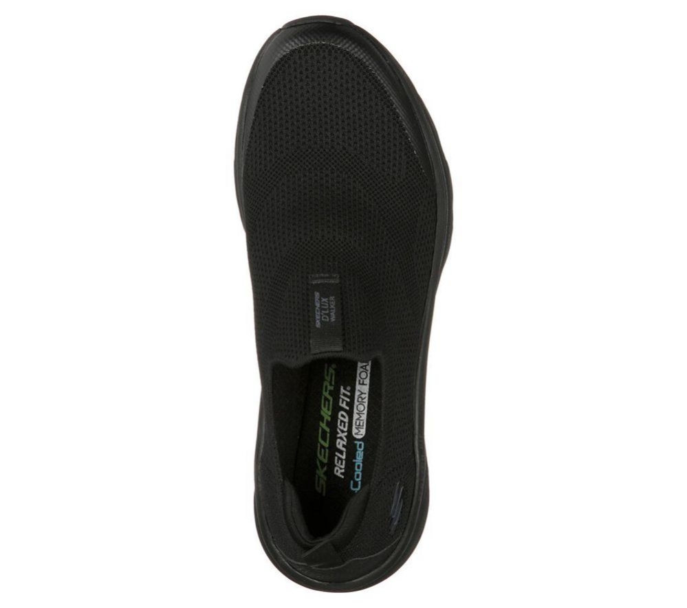 Skechers Relaxed Fit: D'Lux Walker - Quick Upgrade Men's Walking Shoes Black | DLGN98412