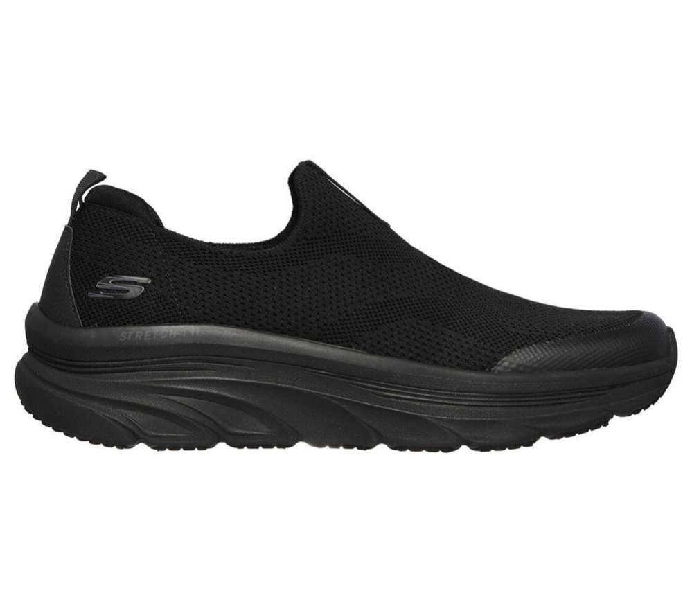 Skechers Relaxed Fit: D'Lux Walker - Quick Upgrade Men's Walking Shoes Black | DLGN98412