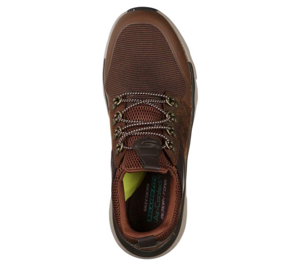 Skechers Relaxed Fit: Delmont - Escola Men's Trainers Brown | MOID96047