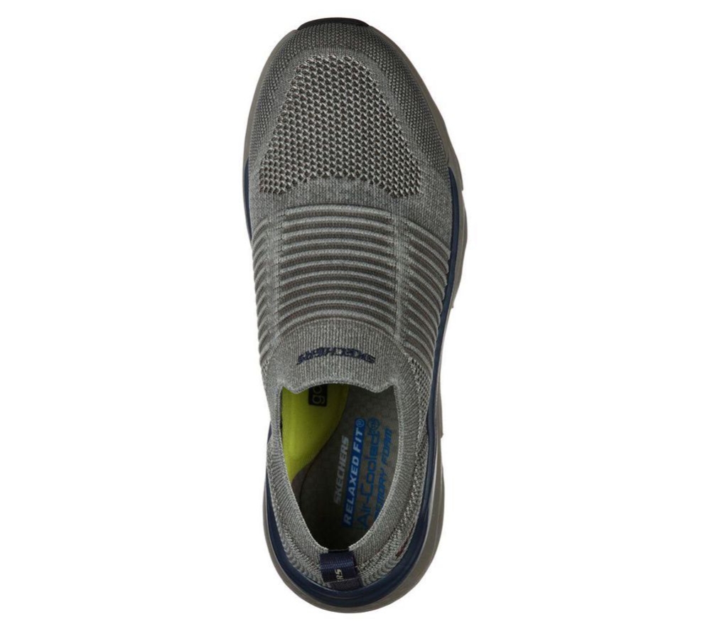 Skechers Relaxed Fit: Delmont - Jenko Men's Loafers Grey Navy | JCBP06871