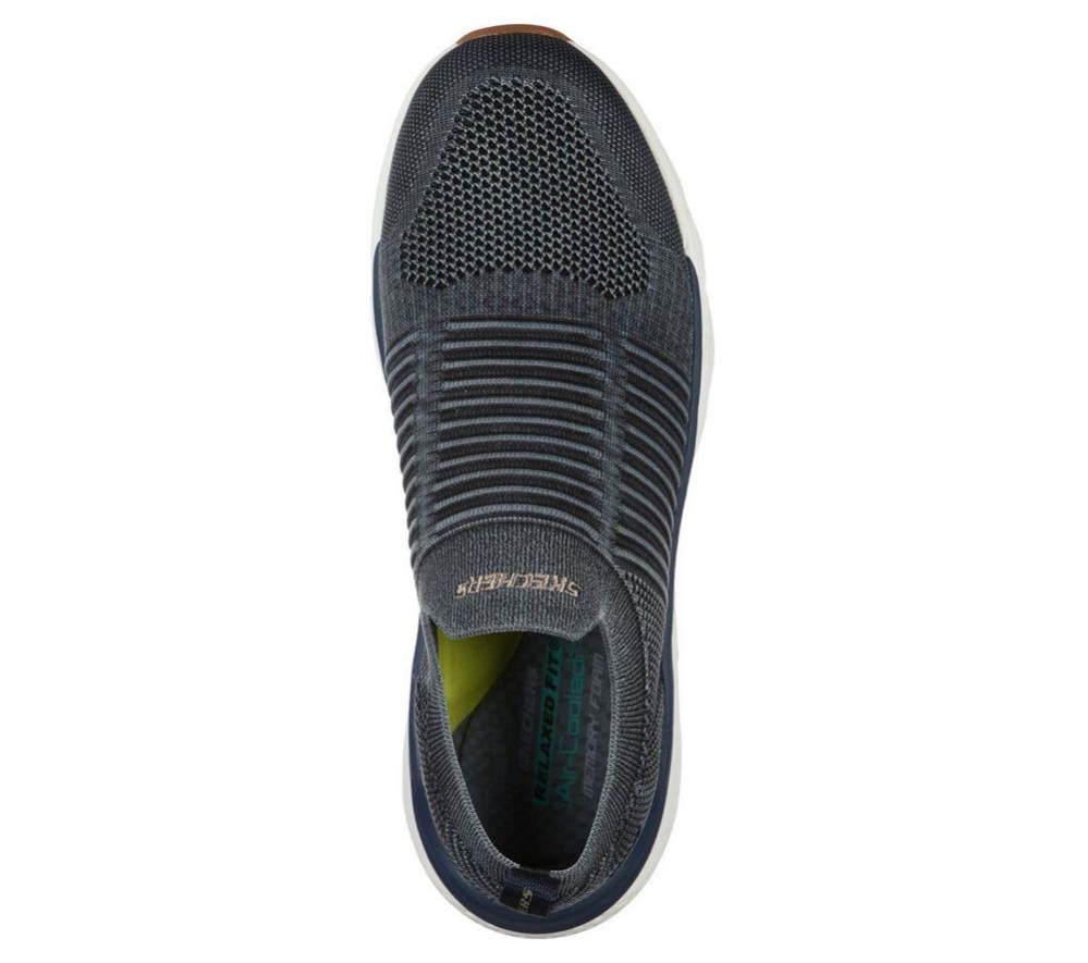 Skechers Relaxed Fit: Delmont - Jenko Men's Loafers Navy | RMVO19862