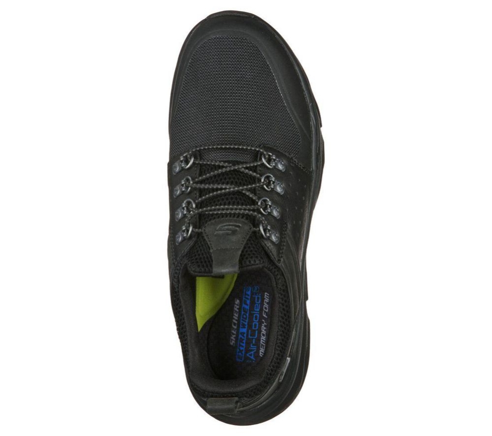 Skechers Relaxed Fit: Delmont - Morgano Men's Trainers Black | YARN34279