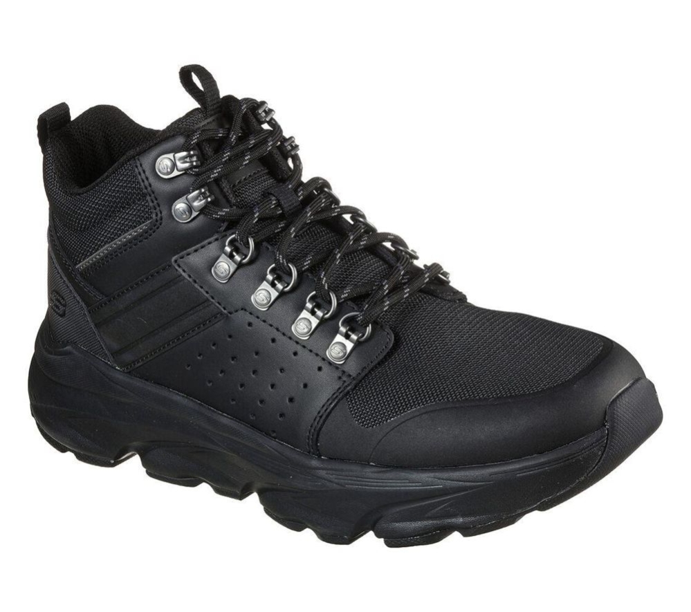Skechers Relaxed Fit: Delmont - Morgano Men\'s Trainers Black | YARN34279