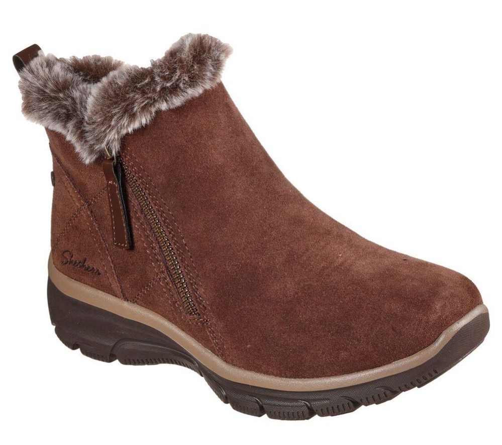 Skechers Relaxed Fit: Easy Going - High Zip Women\'s Winter Boots Brown | PHXM87513