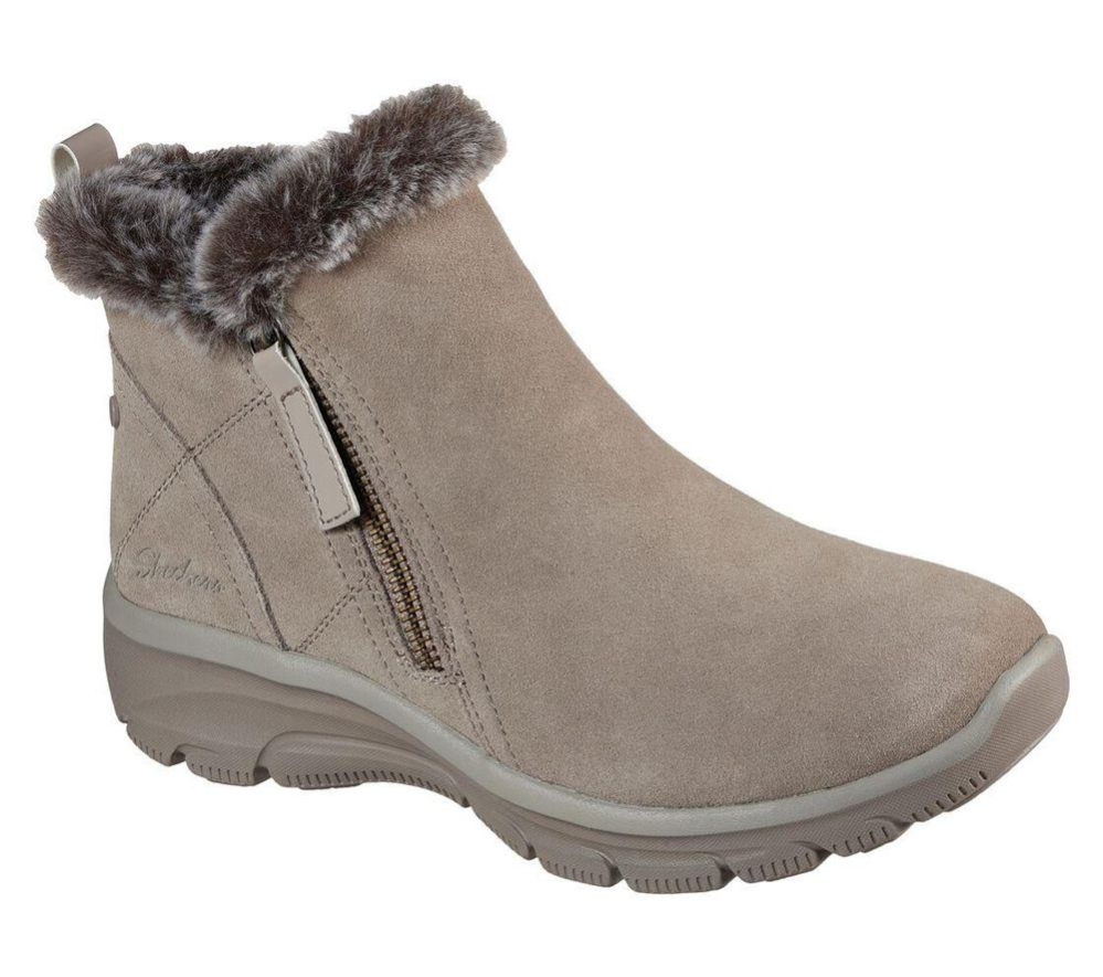 Skechers Relaxed Fit: Easy Going - High Zip Women\'s Winter Boots Grey | QPMC60413