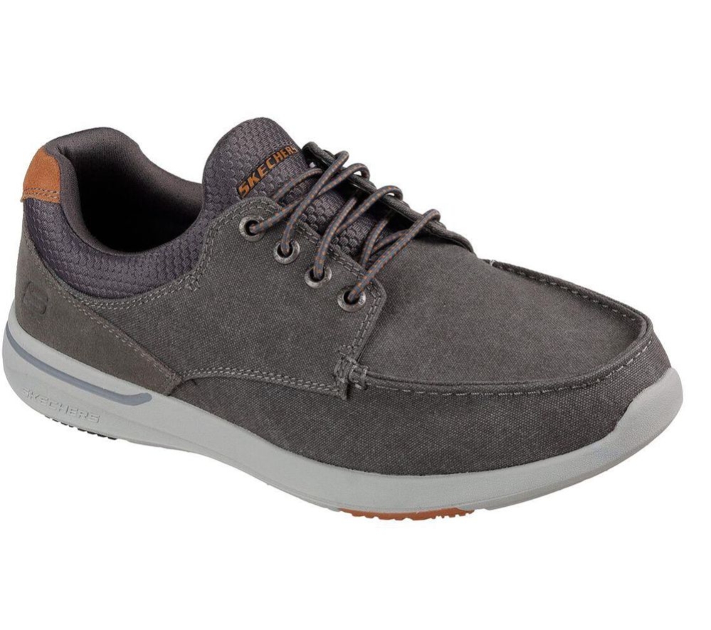 Skechers Relaxed Fit: Elent - Mosen Men\'s Boat Shoes Grey | RZBQ20487