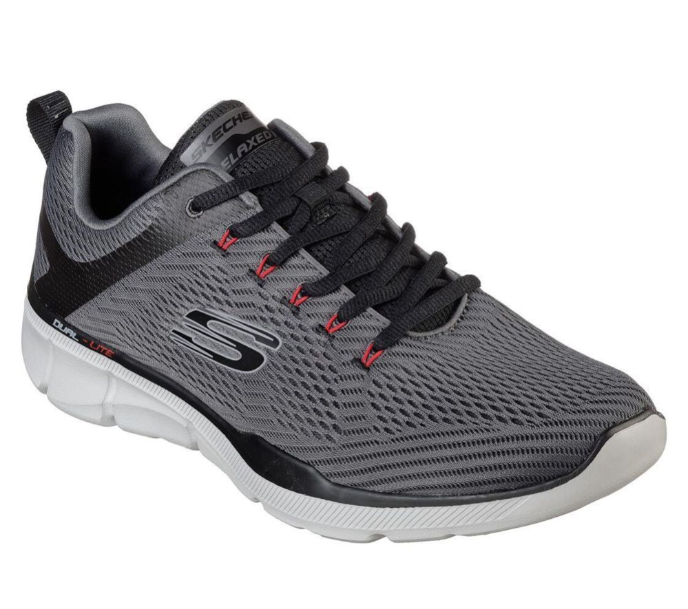 Skechers Relaxed Fit: Equalizer 3.0 Men\'s Training Shoes Grey Black | HRGF86397