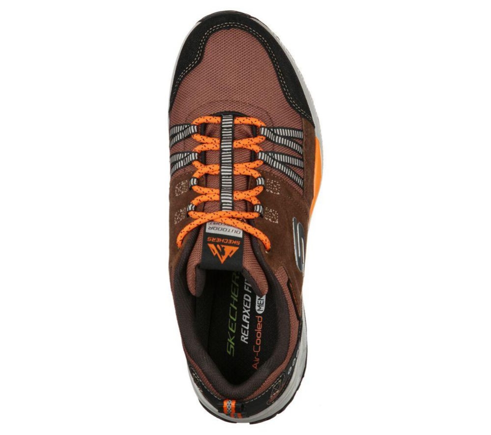 Skechers Relaxed Fit: Equalizer 4.0 Trail Men's Walking Shoes Brown Black Orange | NZUJ29471