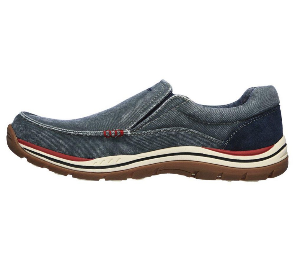 Skechers Relaxed Fit: Expected - Avillo Men's Loafers Navy | AWXO18263