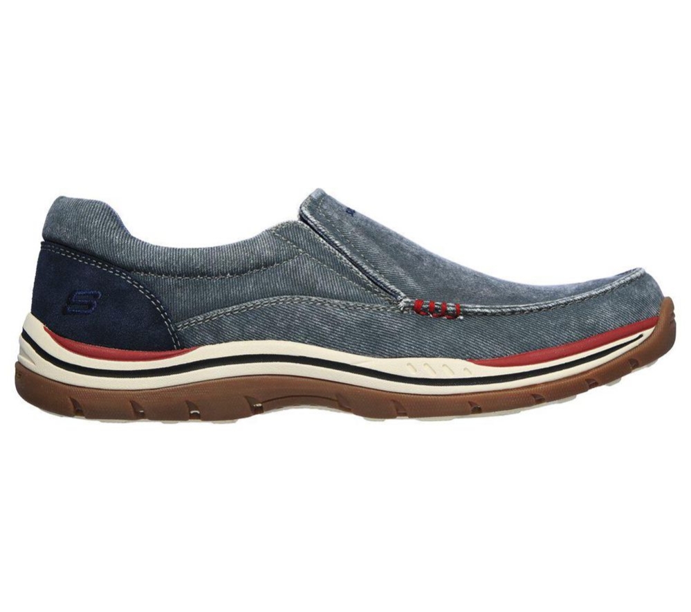 Skechers Relaxed Fit: Expected - Avillo Men's Loafers Navy | AWXO18263