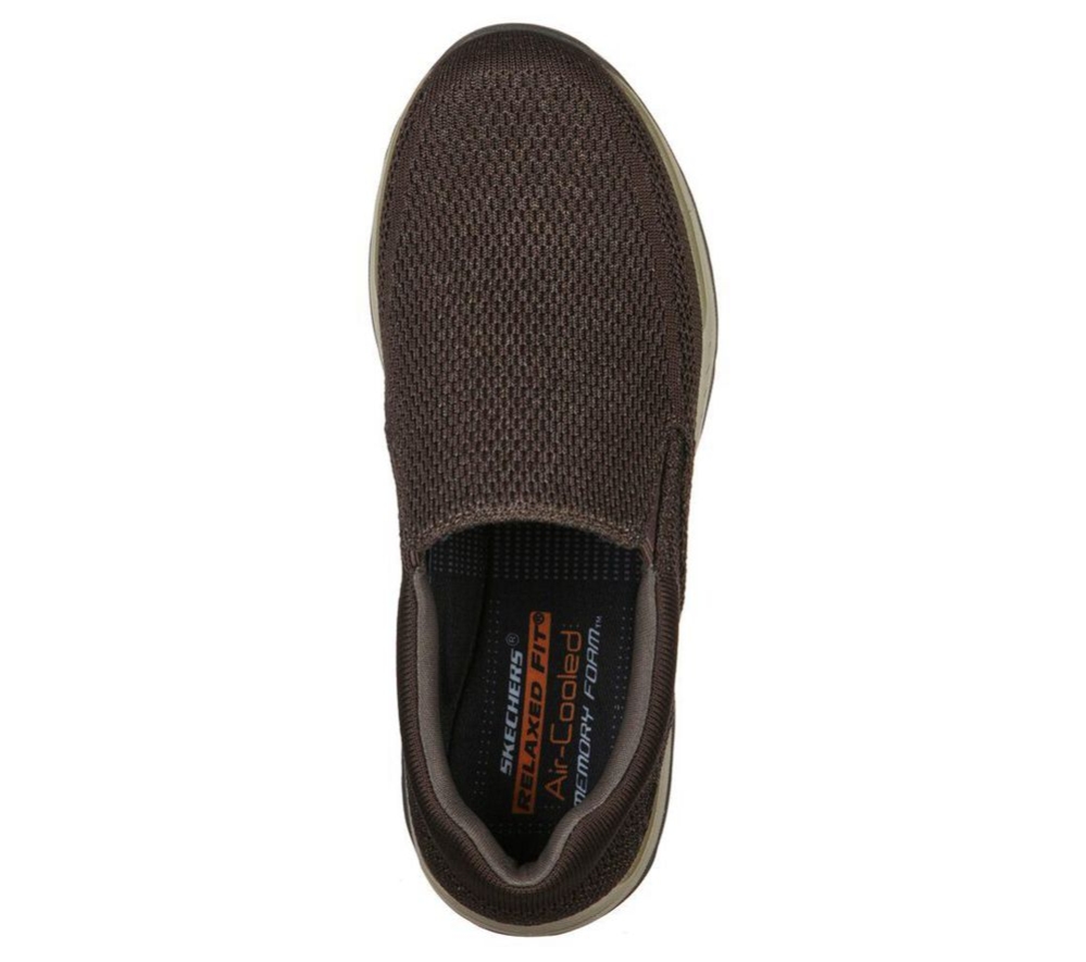 Skechers Relaxed Fit: Expected - Gomel Men's Loafers Green Brown | ICRZ96834