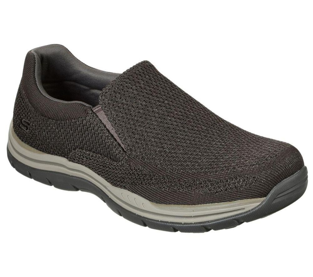 Skechers Relaxed Fit: Expected - Gomel Men\'s Loafers Green Brown | ICRZ96834