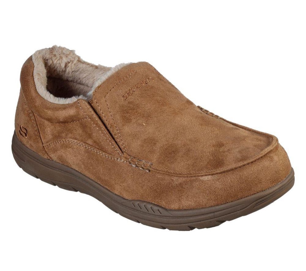 Skechers Relaxed Fit: Expected X - Larmen Men\'s Slippers Brown | GSYO92861