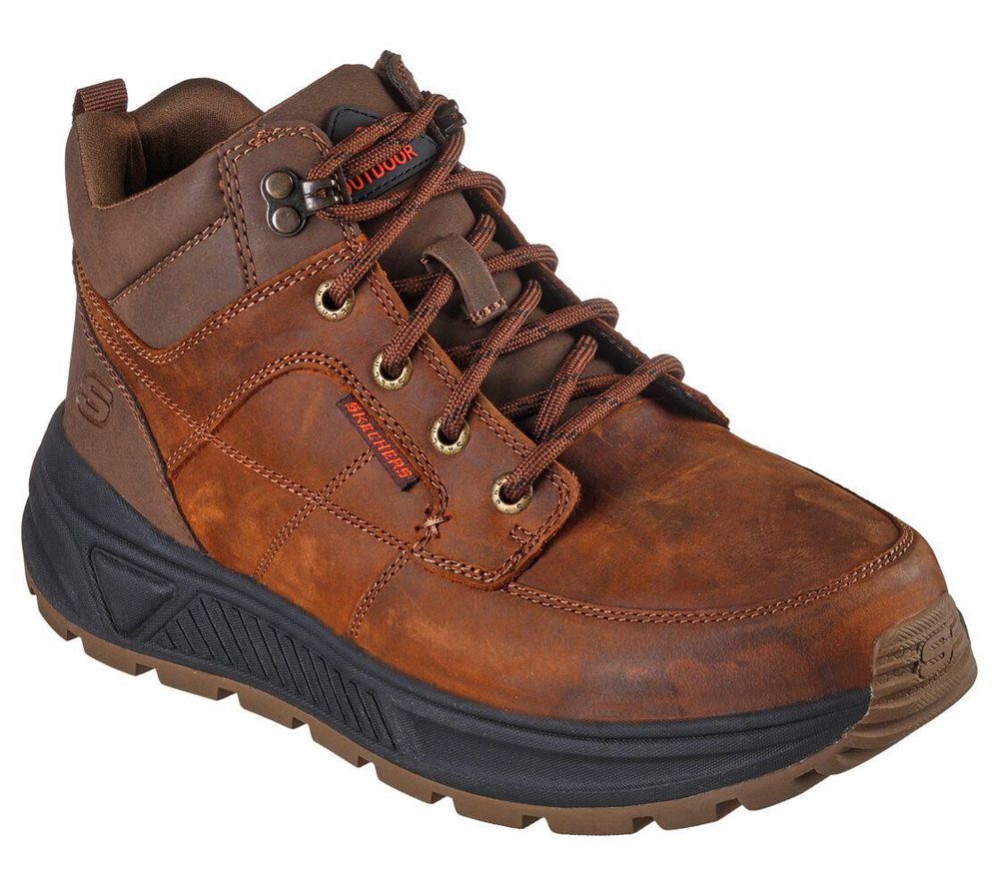 Skechers Relaxed Fit: Folsten - Doramo Men\'s Ankle Boots Brown | PTRY15860