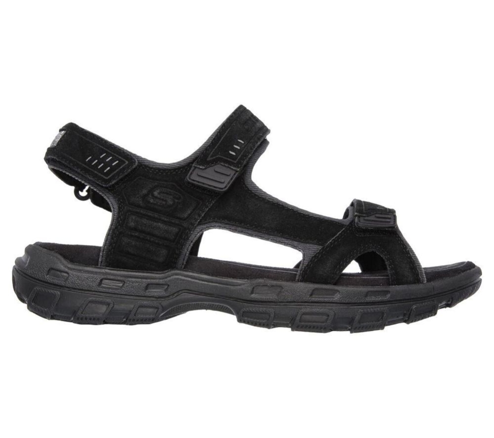 Skechers Relaxed Fit: Gander - Alec Men's Sandals Black | PMNE87352