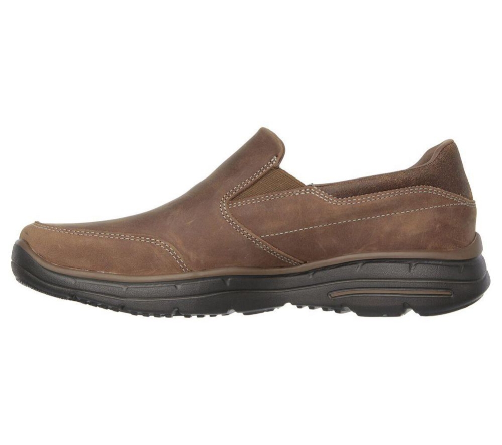 Skechers Relaxed Fit: Glides - Calculous Men's Loafers Brown | CSFR13840