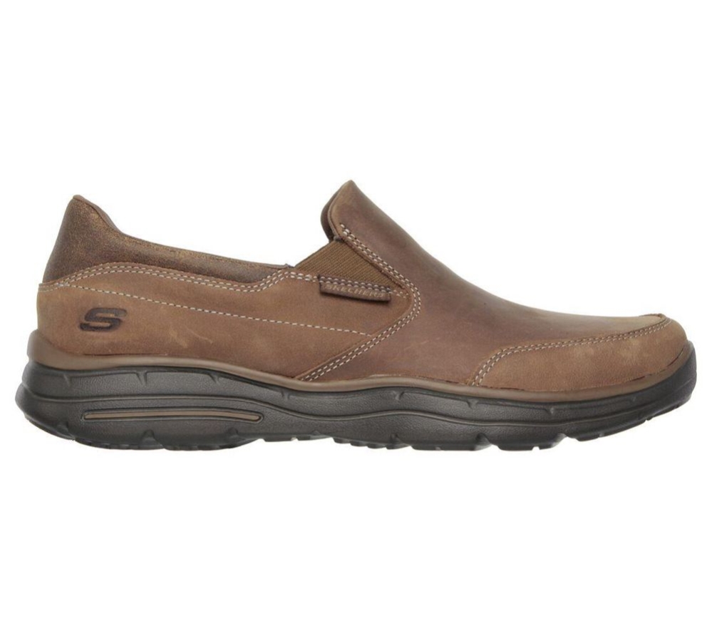 Skechers Relaxed Fit: Glides - Calculous Men's Loafers Brown | CSFR13840