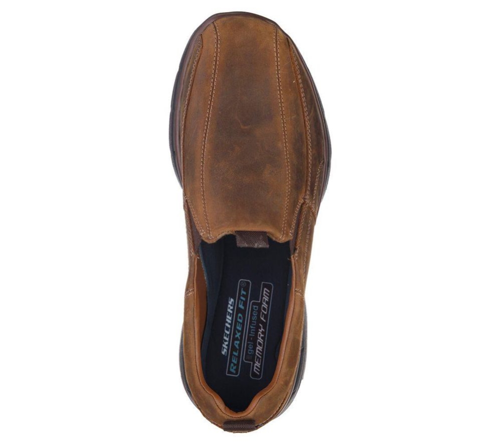 Skechers Relaxed Fit: Glides - Docklands Men's Loafers Brown | OVFW92057