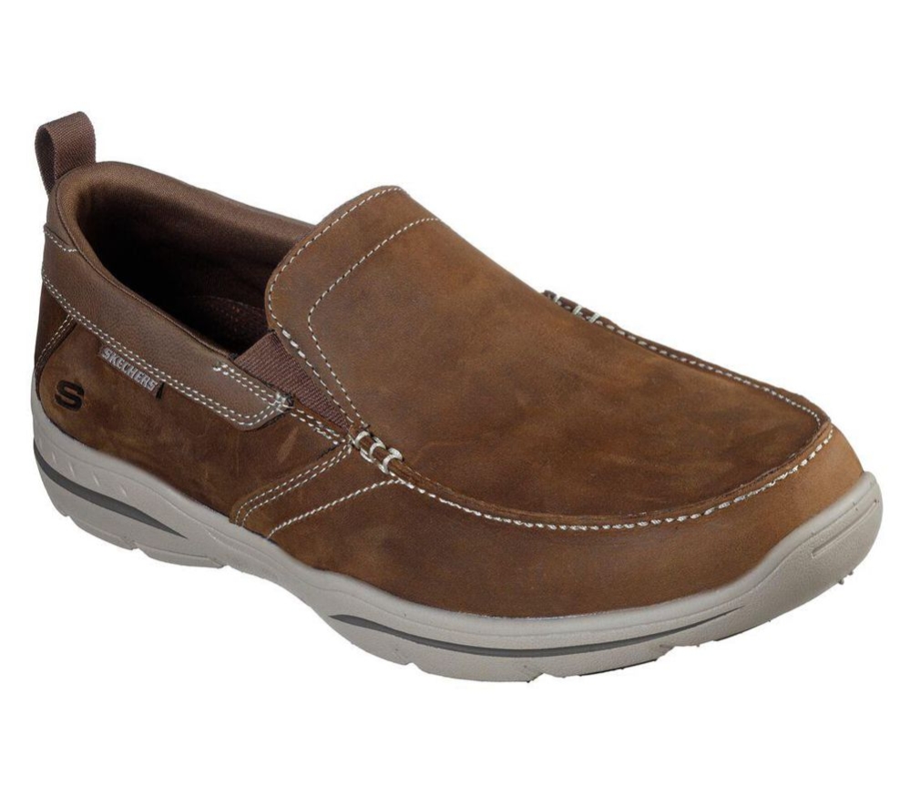 Skechers Relaxed Fit: Harper - Forde Men\'s Loafers Brown | ONUY68391