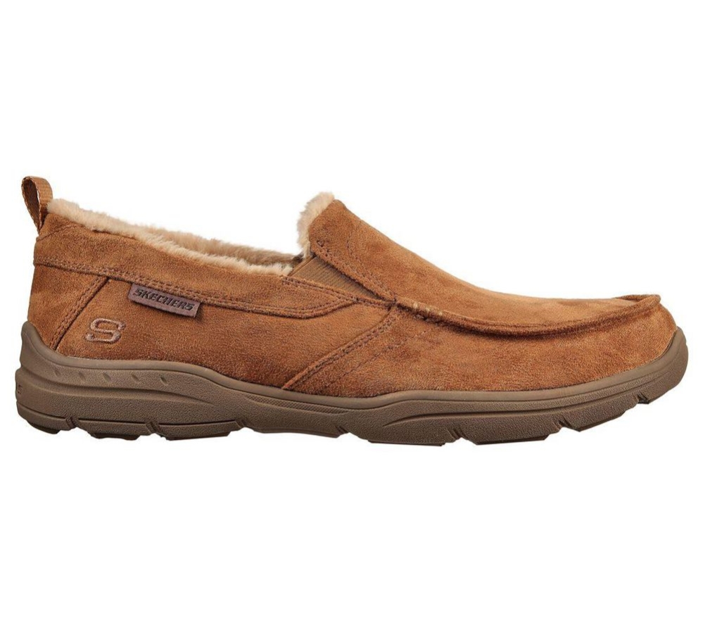 Skechers Relaxed Fit: Harper - Purcell Men's Slippers Brown | FRCD25860