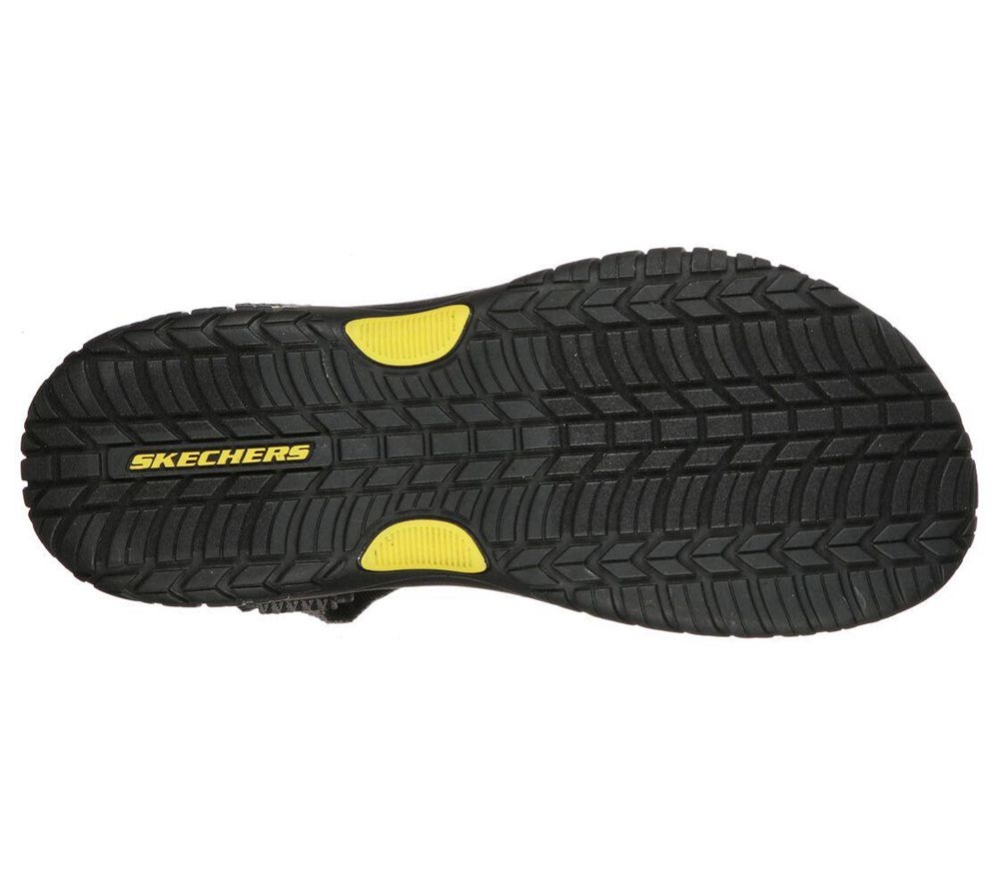 Skechers Relaxed Fit: Lomell - Rip Tide Men's Sandals Black Grey | HUQK12578