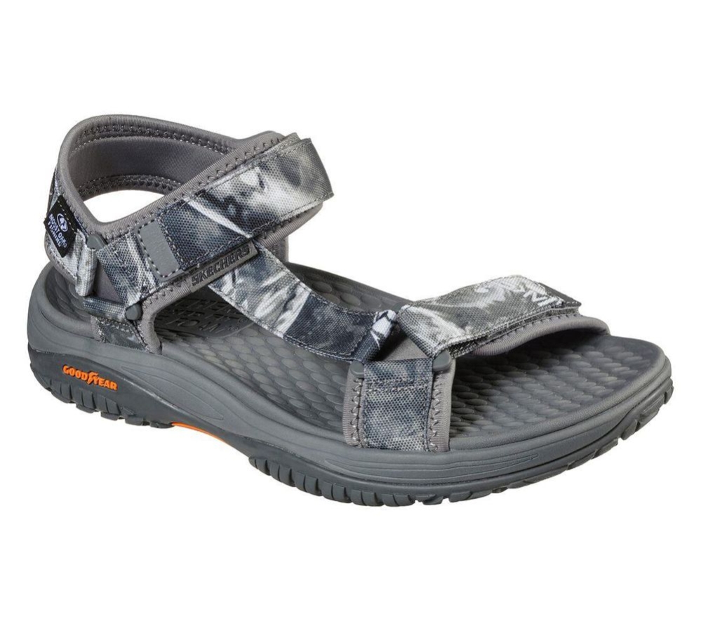 Skechers Relaxed Fit: Lomell - Rip Tide Men\'s Sandals Grey | NSDP23648