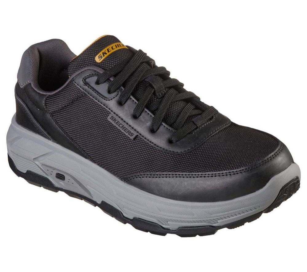 Skechers Relaxed Fit: Max Stout - Permian Men\'s Trainers Black | LQBE51738