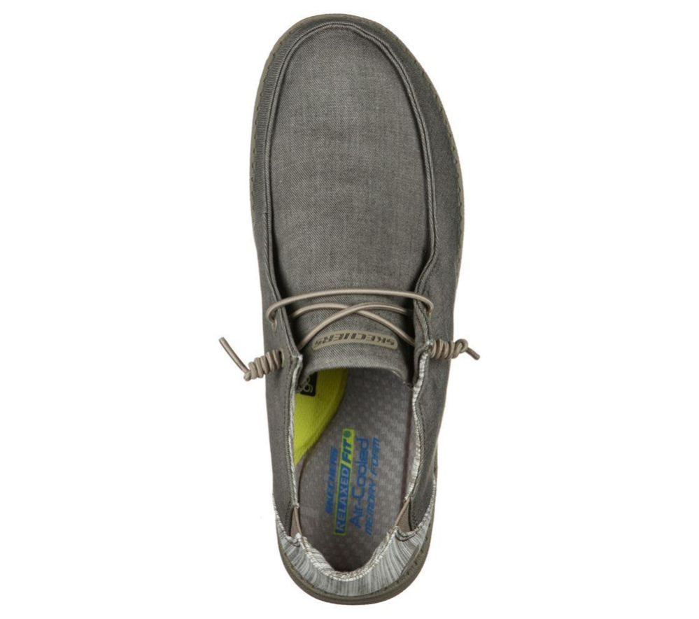 Skechers Relaxed Fit: Melson - Aveso Men's Loafers Grey White | ZETB05197