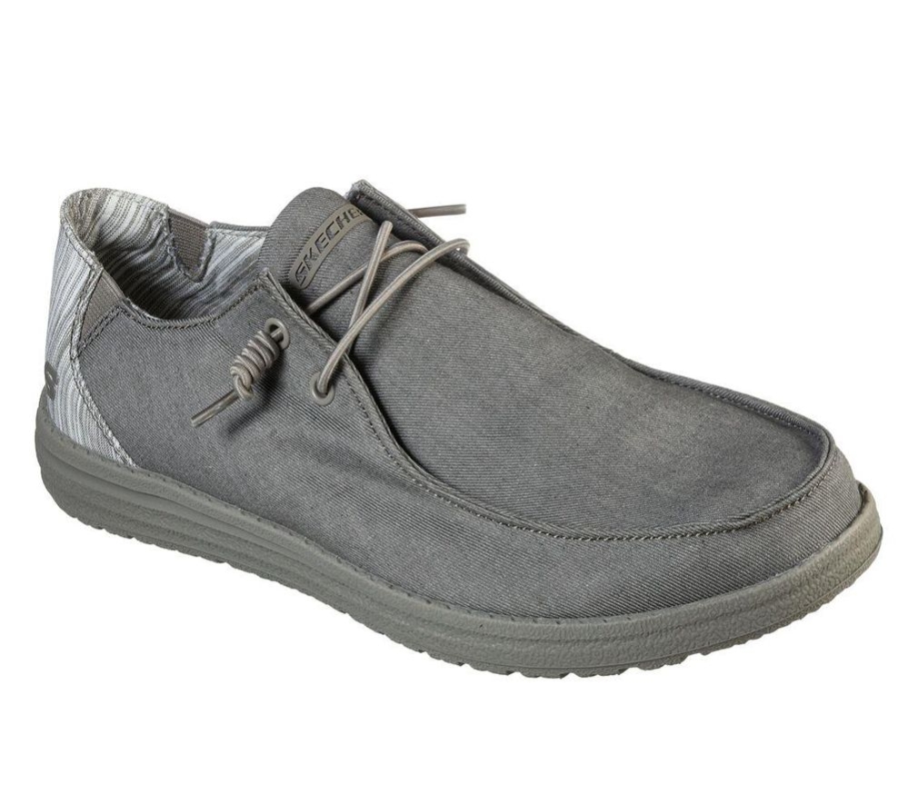 Skechers Relaxed Fit: Melson - Aveso Men\'s Loafers Grey White | ZETB05197