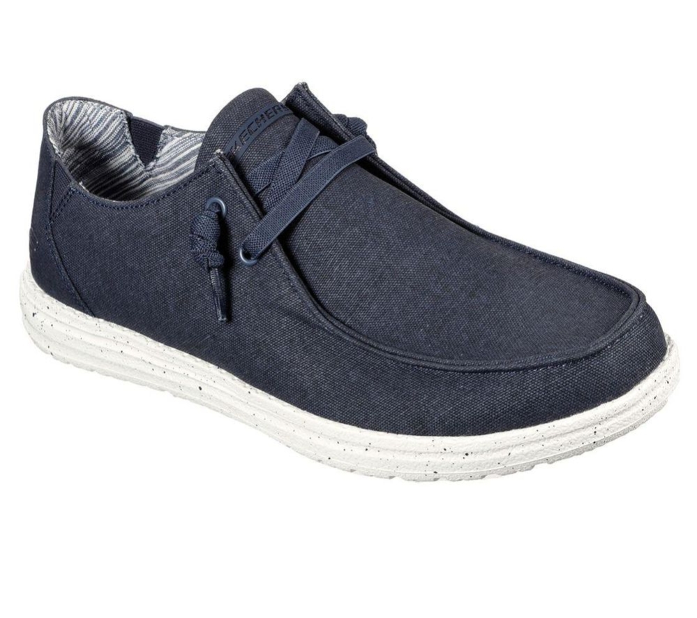 Skechers Relaxed Fit: Melson - Chad Men\'s Loafers Navy | UGWV65083